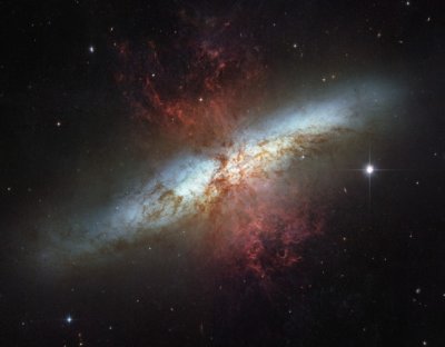 Happy Sweet Sixteen, Hubble Telescope! - Starburst Galaxy M82