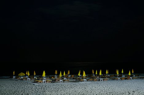 Beach in the night, Odessa, Ukraine